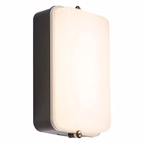 Netlighting LED Security Amenity Bulkhead with Black Base and Opal Diffuser, Cool White 4000K, 5W, IP54 – 1