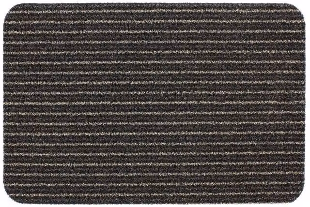 JVL Infinity Brown Striped Entrance Door Mat, W: 50 cm, D: 75 cm – 1