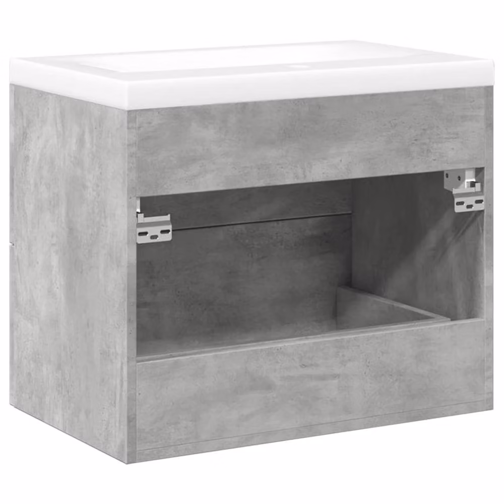 Berkfield Home 2 Piece Modern Bathroom Vanity Unit Set in Grey and White, W/D/H: 60.0 x 38.5 x 48.0 cm – 3