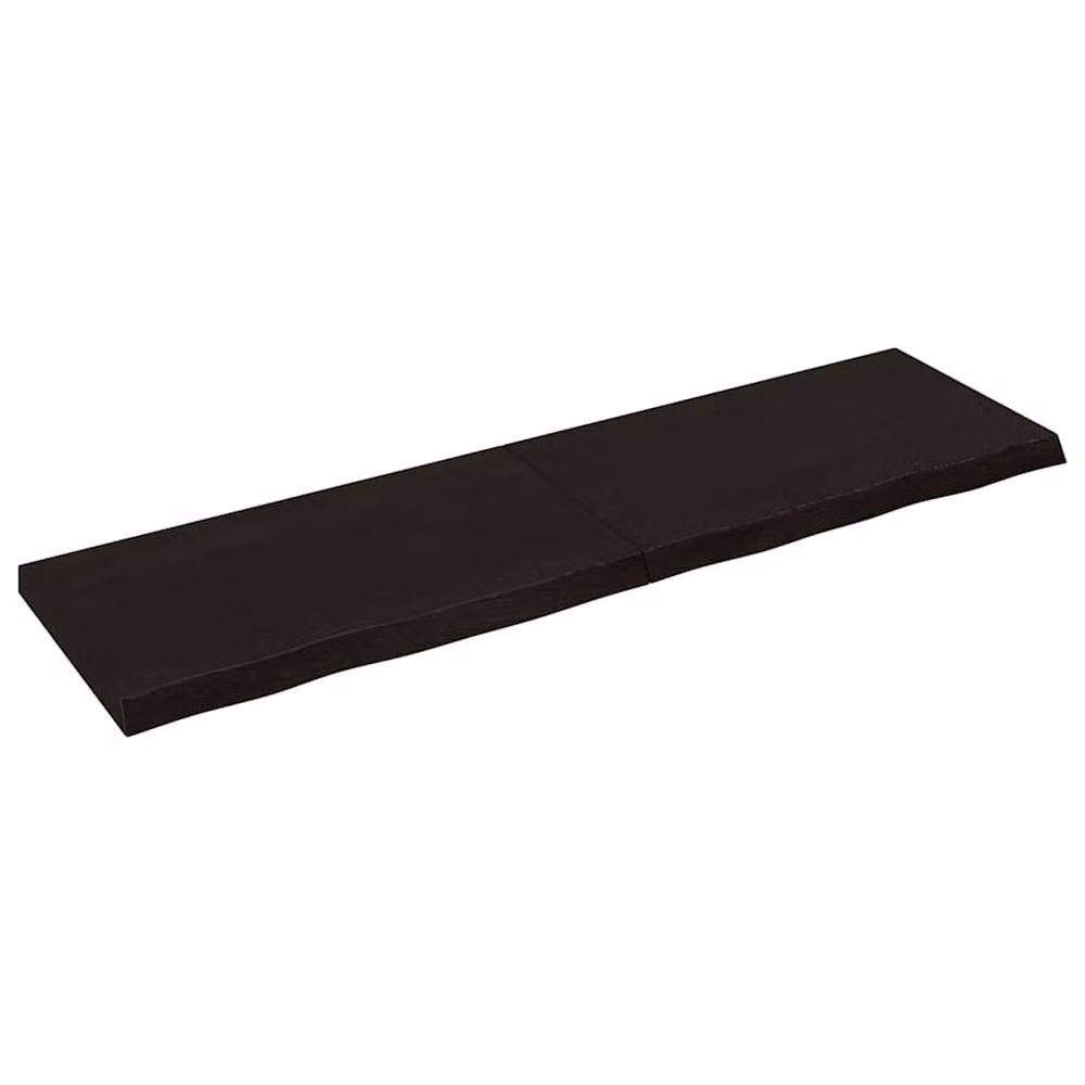 Berkfield Home Wall Mounted Rustic Oak Shelf in Brown and Dark Grey, W/D/H: 180 x 50 x 6 cm – 2