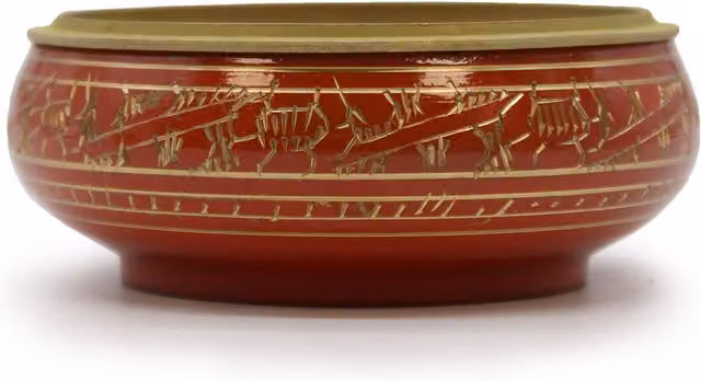 KDMD Ancient Wisdom Chakra Charcoal Incense Jar in Red and Gold – 2