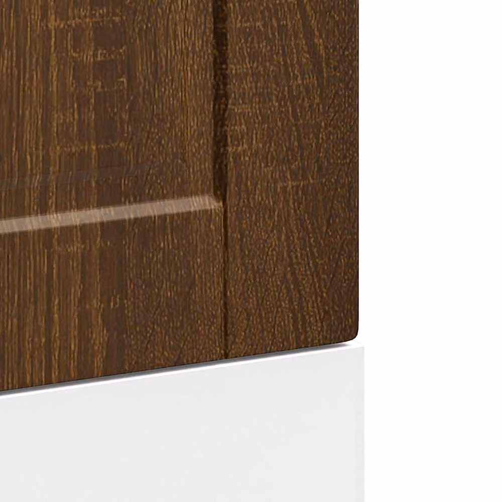 Berkfield Home Dishwasher Panel in Porto Brown Oak, Engineered Wood, W: 45 cm, H: 67 cm – 4