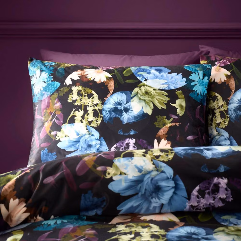 Portfolio Home Elena Floral Microfibre Duvet Cover Set with Pillowcase, Multicolour, W/D/H: 200 x 200 cm and 50 x 70 cm – 5