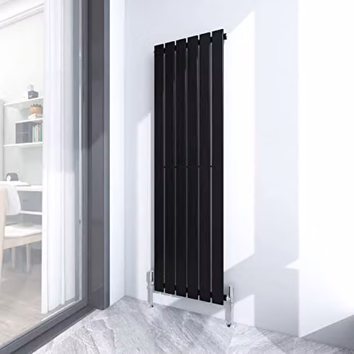 MCC Direct Designer Flat Panel Double Radiator, Black, H: 160 cm x W: 40.8 cm – 1