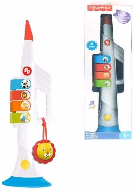 Fisher-Price Musical Lion Trumpet in White
