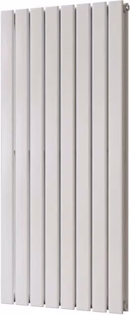 Typhoon White Vertical Double Panel Steel Radiator, H: 120 cm, W: 5.44 cm