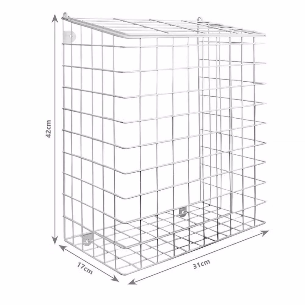 SPETLEK White Iron Wall Mounted Letterbox Cage Mail Catcher Basket – 2