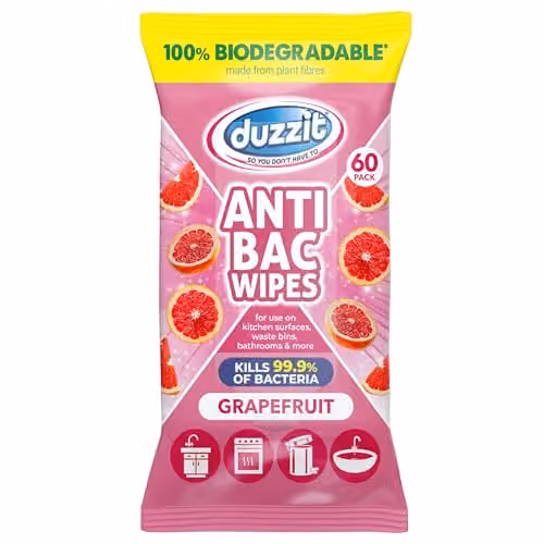 Duzzit Antibacterial Wipes, Grapefruit, 60 Wipes – 2