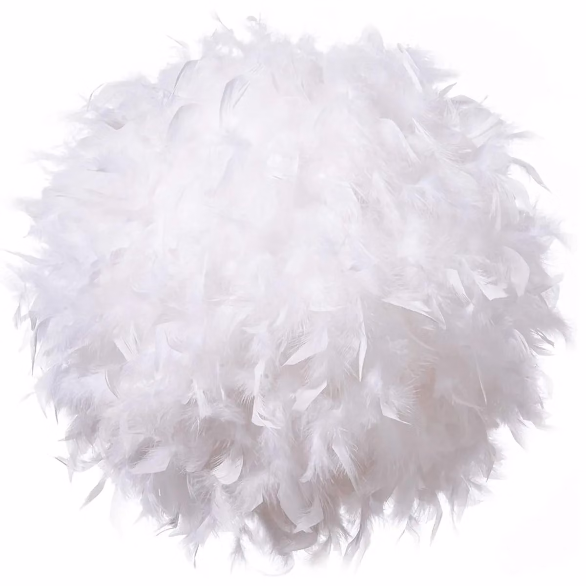 CGC Lighting Rio White Feather Round Easy Fit Ceiling Lampshade – 2
