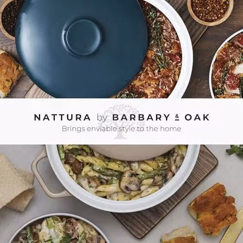 Barbary & Oak Nattura Shallow Casserole Dish, Agave Green Stoneware, 23.5 cm – 5