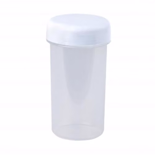 Wham 350ml Plastic Screw Top Beaker in White and Transparent