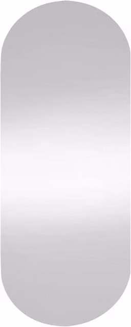 Berkfield Home Oval Glass Wall Mirror in Silver, W: 35 cm, H: 80 cm