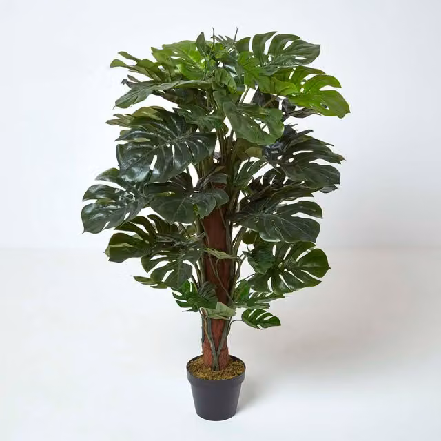 Homescapes Artificial Monstera Green Plant, Height: 120 cm