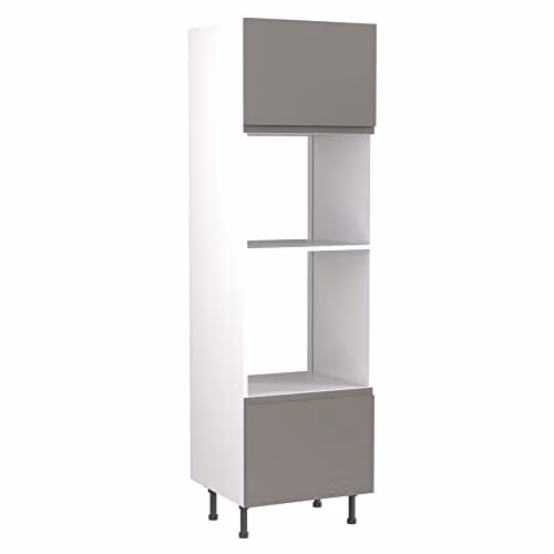 Kitchen Kit Dust Grey Gloss J-Pull Tall Appliance Housing Unit W/D/H: 60.0 x 57.0 x 212.0 cm