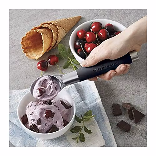 KitchenAid Stainless Steel and Zinc Alloy Ice Cream Scoop, Black – 2