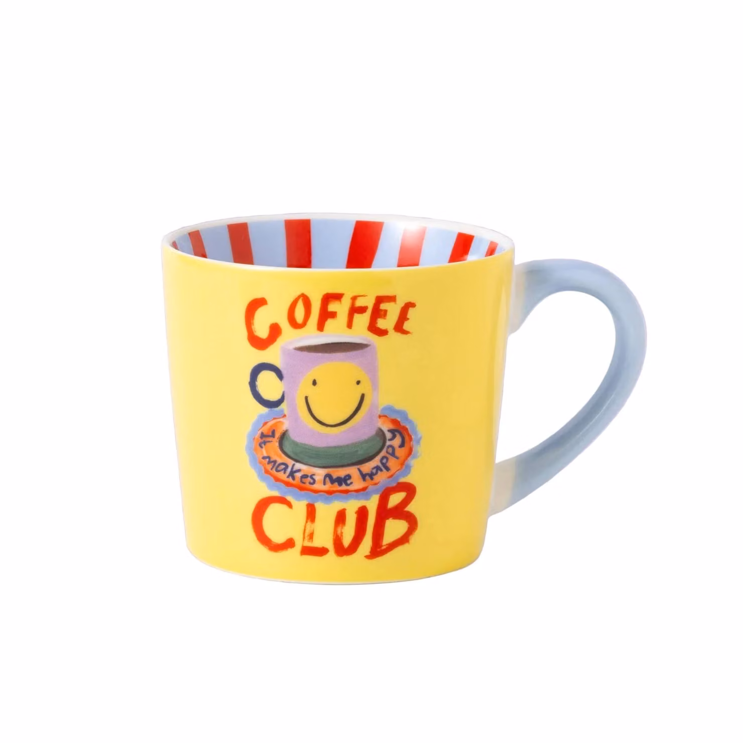 Eleanor Bowmer Coffee Club Mug in Yellow Bone China