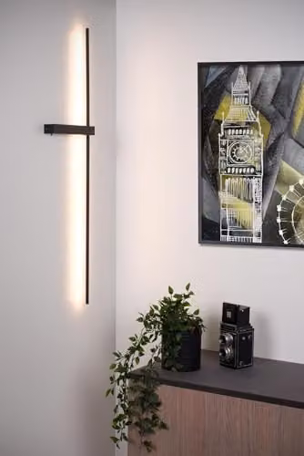 Lucide SEGIN LED Wall Light, Black Aluminium, Warm White – 3
