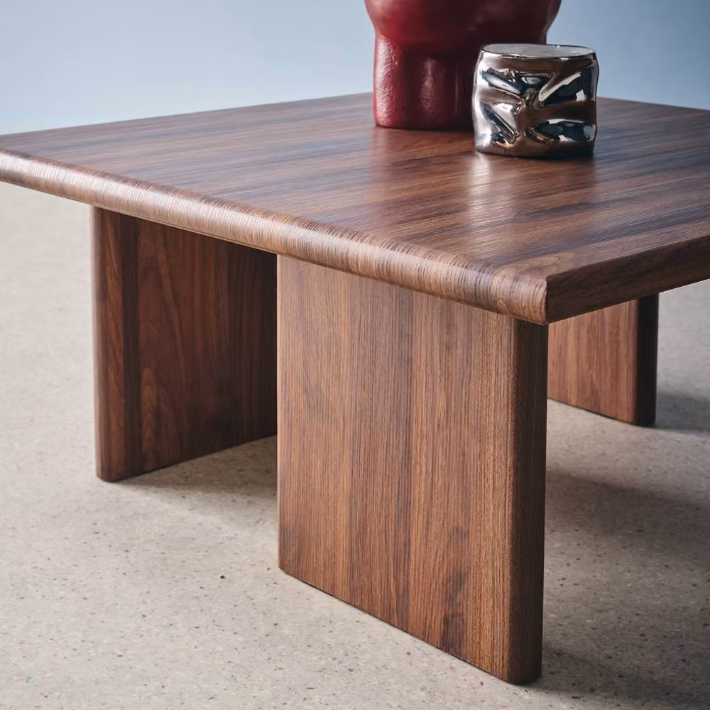 sweeek Modern Square Coffee Table in Dark Brown – 3