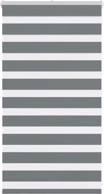 Berkfield Home Zebra Blind in Dark Grey, W: 85 cm, H: 100 cm – 1