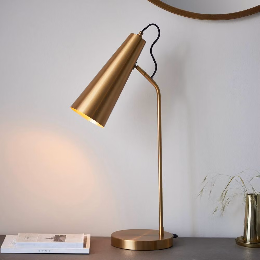 Netlighting Karna Adjustable LED Task Table Lamp in Gold/Brass – 2