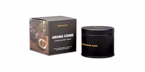 Suck UK Iron & Glory Sandalwood Incense Cones in Black Metal Tin