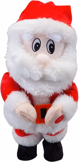 VFM e-Store Dancing Singing Santa Christmas Decoration, Red and Multicolour, H 28.2 cm x W 12.8 cm x D 11.2 cm