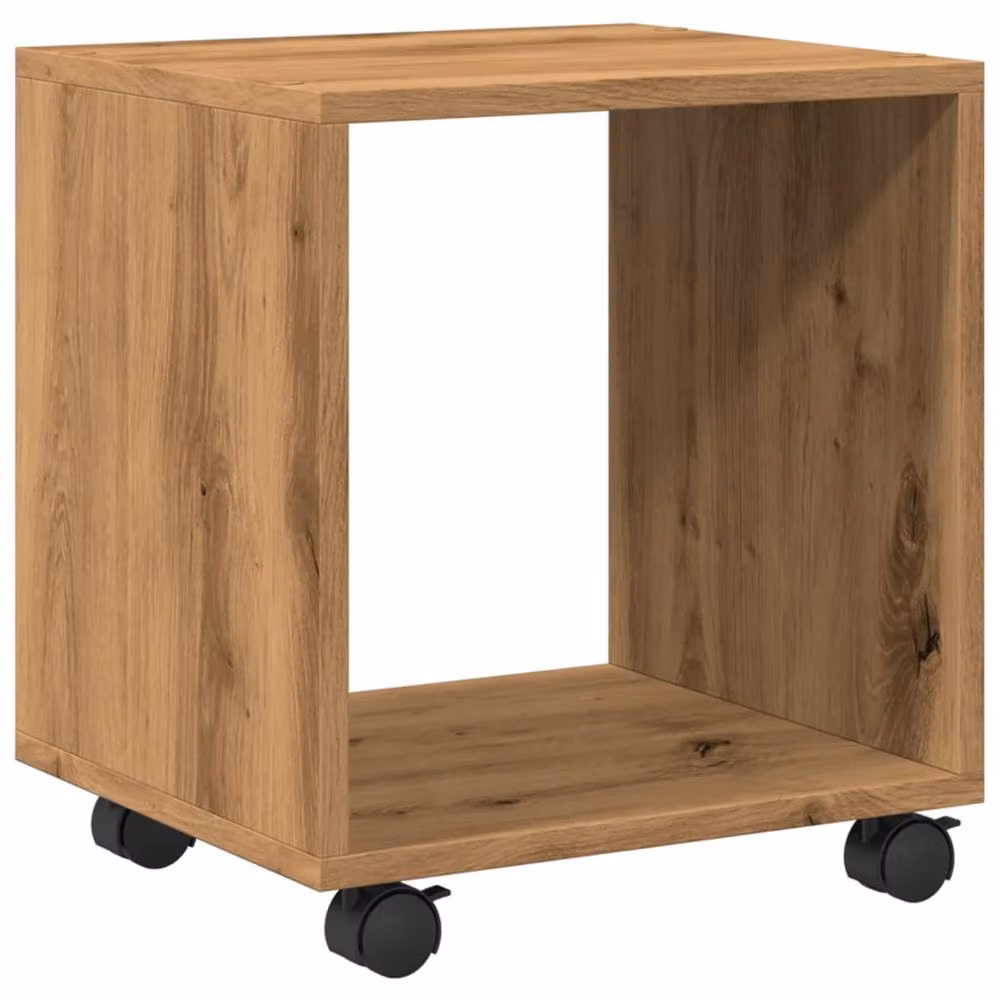 Berkfield Home vidaXL Rolling Cabinet in Artisan Oak Brown, W/D/H: 37 x 33 x 42.5 cm – 2