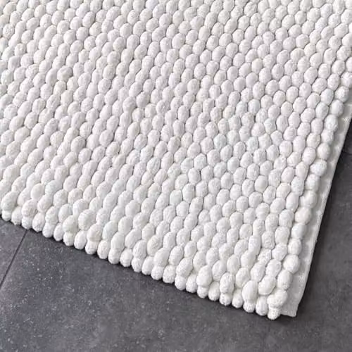 Allure Bath Fashions Luxury Chunky Bobble Bath Mat, White, W: 50 cm, D: 80 cm – 4
