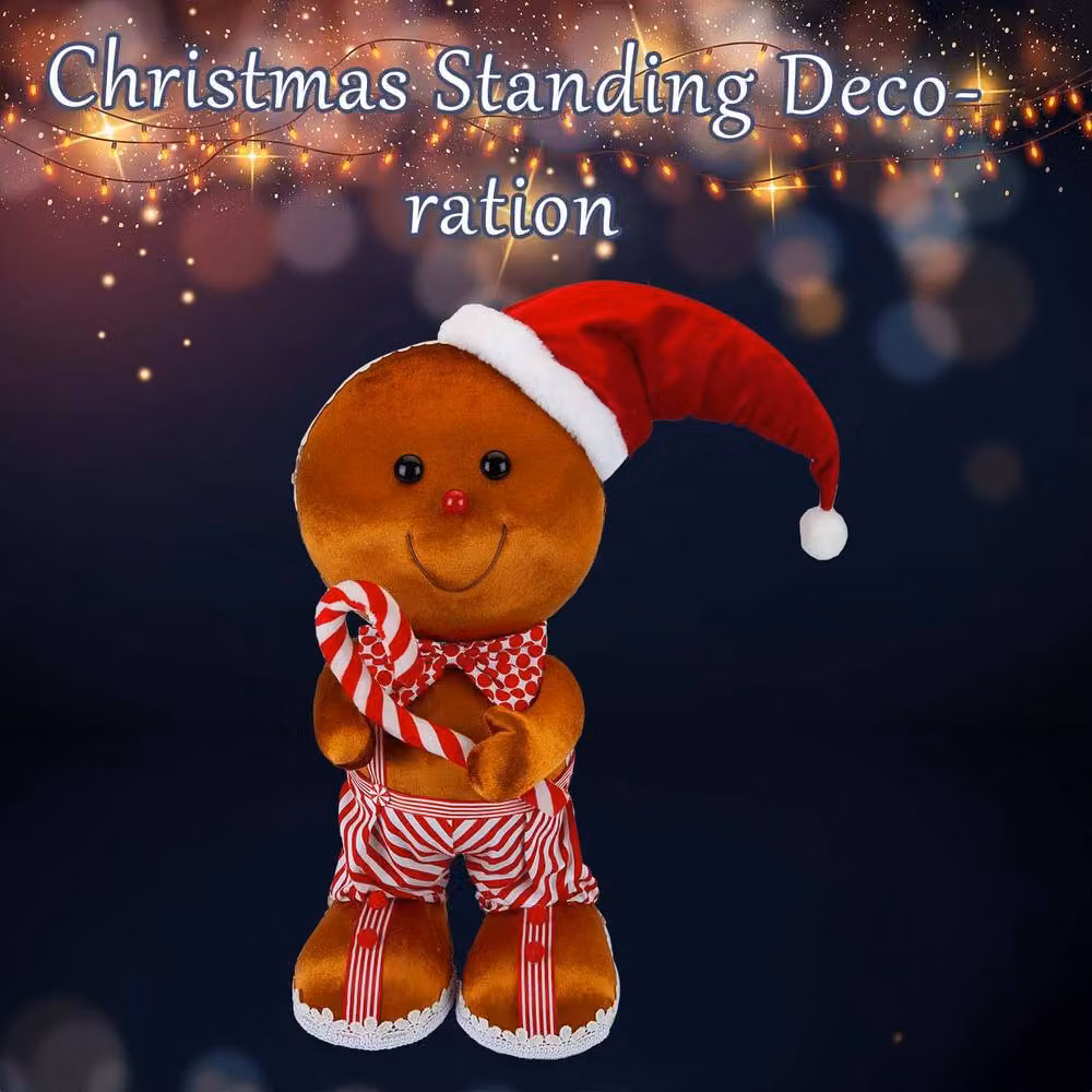 VFM e-Store Christmas Gingerbread Man Decoration in Red and Brown, W/H: 46 x 27 cm – 3