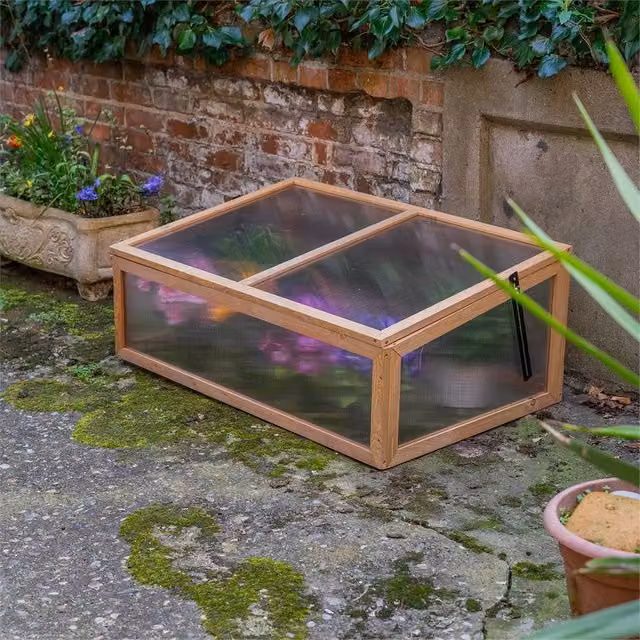 Nordara Woodside Wooden Outdoor Cold Frame Growhouse in Brown W/D/H: 65 x 40 x 65 cm