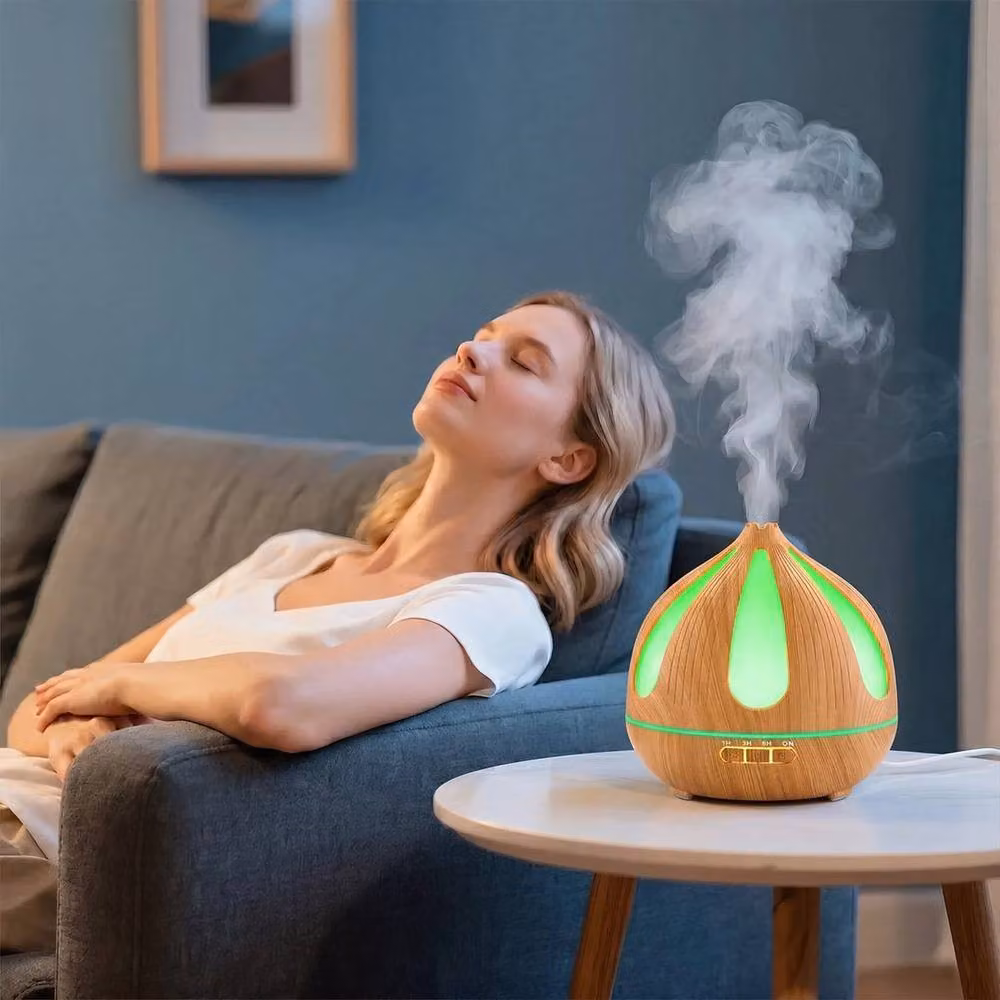 EONLION LED Essential Oil Diffuser and Aroma Humidifier in Brown – 3