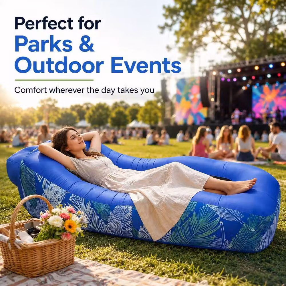 BluCore Portable Inflatable Sofa Bed Lounger in Blue – 2