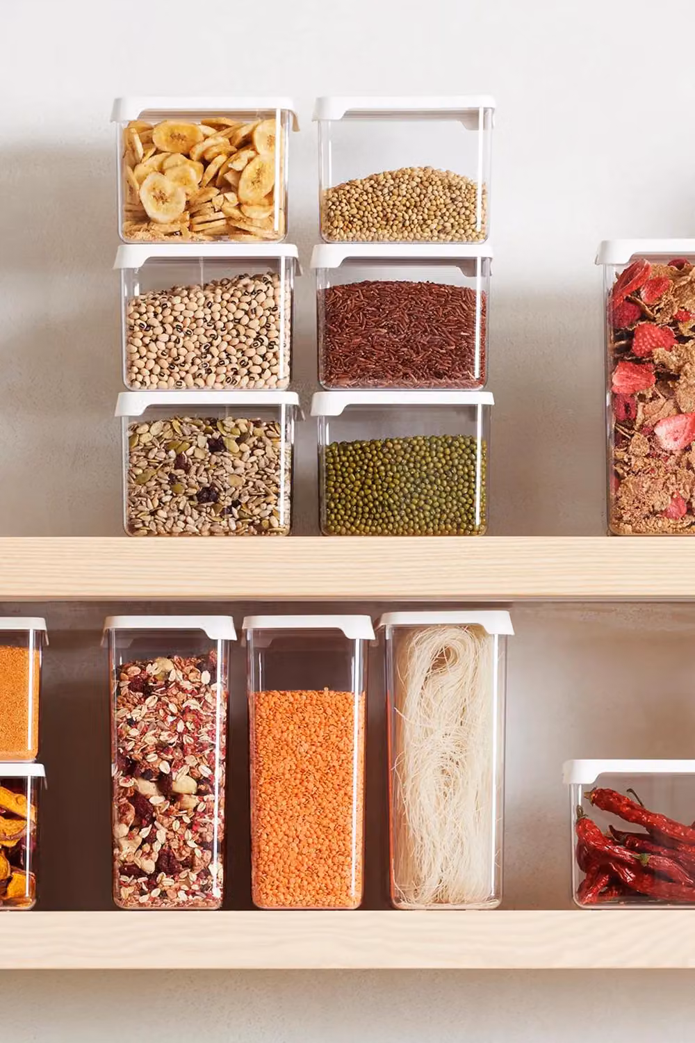 GastroMax Airtight Stackable Dry Food Keeper, Transparent, 0.8 l – 3
