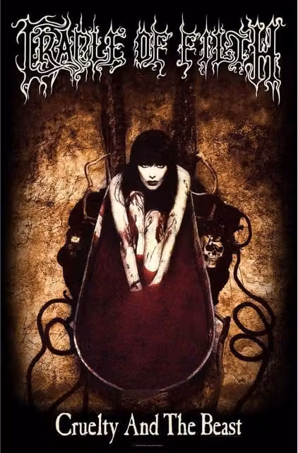 Cradle Of Filth Cruelty And The Beast Multicoloured Textile Poster