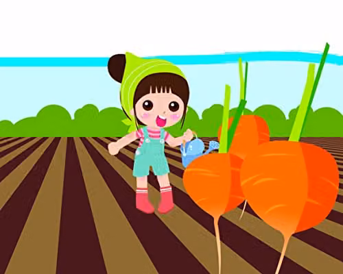 Johnsons Little Gardeners Mini Basketball Carrot Vegetable Seeds – 3
