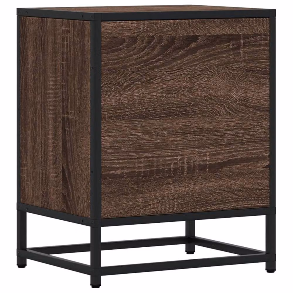 Berkfield Home Set of 2 Classic Bedside Cabinets in Brown Oak, W/D/H: 40 x 31 x 50 cm – 6