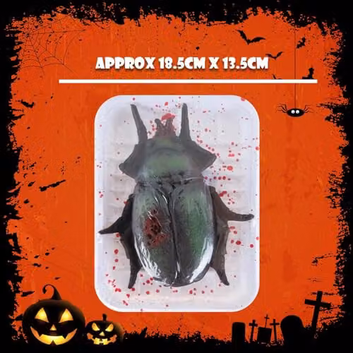 VFM e-Store Halloween Insect Decoration Beetle in Black and Multicolour, 18.5 cm – 4