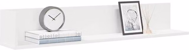 Berkfield Home Wall Shelves, 2 Pack, White, W: 100 cm, D: 16.5 cm, H: 16.5 cm