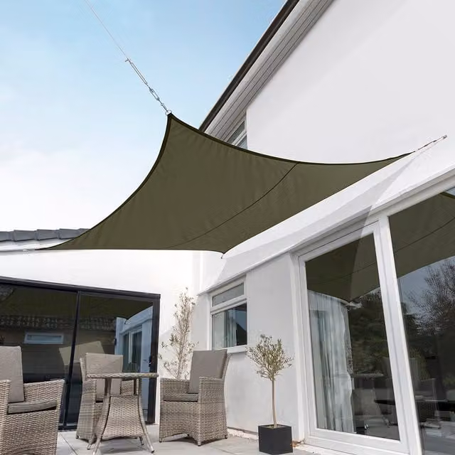 Kookaburra Square Waterproof Sun Shade Sail, Green, W/D: 3 x 3 m, UPF 50