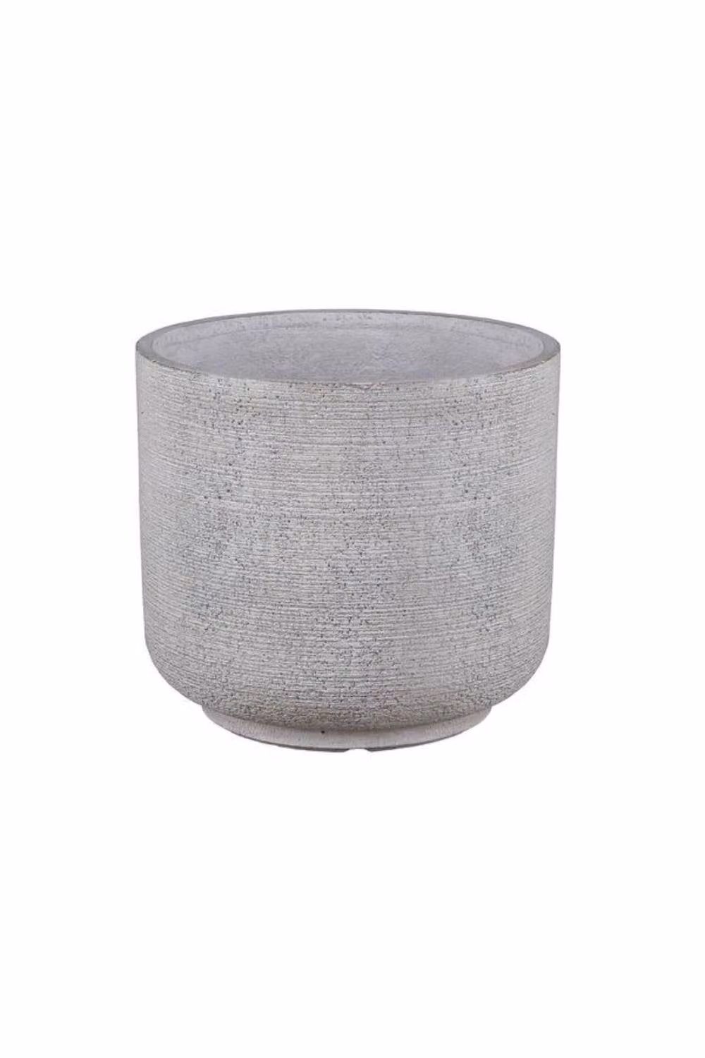 KDMD Elemental Hortus Planter in Beige and White, Round Fibreglass Tabletop Tub, W: 26 cm, D: 26 cm, H: 29 cm – 2