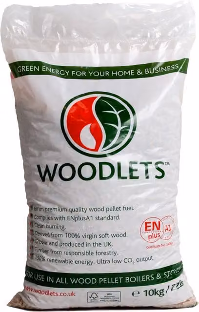 Woodlets Enplus A1 Wood Pellets, 10 kg