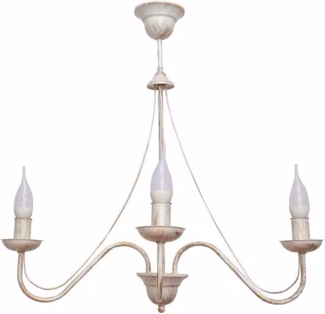 Netlighting Malbo Multi Arm Pendant Ceiling Light in White and Gold, 60 cm