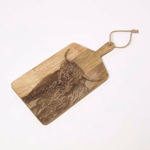 Homescapes Brown Wooden Rectangular Chopping Board, H 25 cm x W 50 cm x D 2 cm – 1