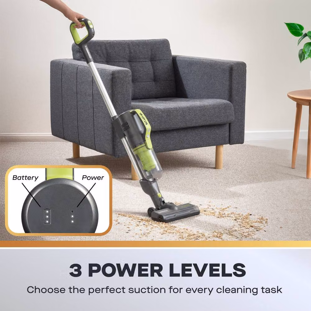 Daewoo Tornado Uplift Lite Cordless Bagless Vacuum Cleaner with LED Headlight, Grey – 3