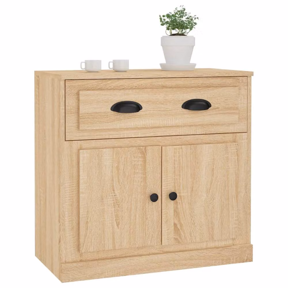 Berkfield Home Sonoma Oak Sideboard in Beige, W/D/H: 70 x 35.5 x 67.5 cm – 2