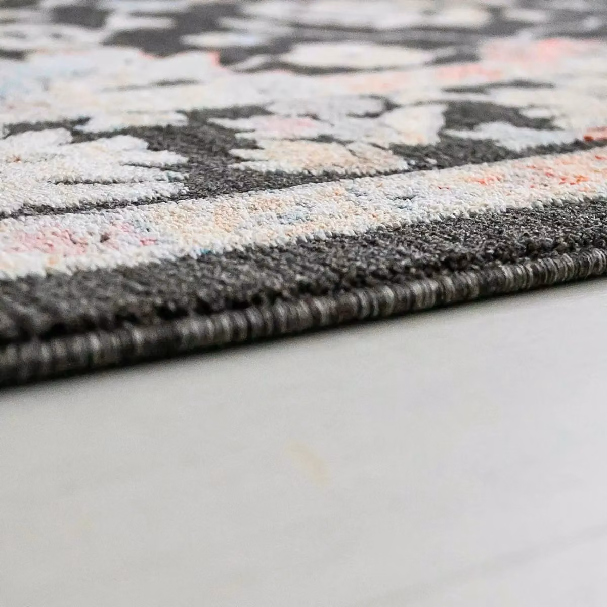 The Rug Shop UK Black and Multicolour Abstract Machine Woven Area Rug, W: 200 cm, D: 290 cm – 3