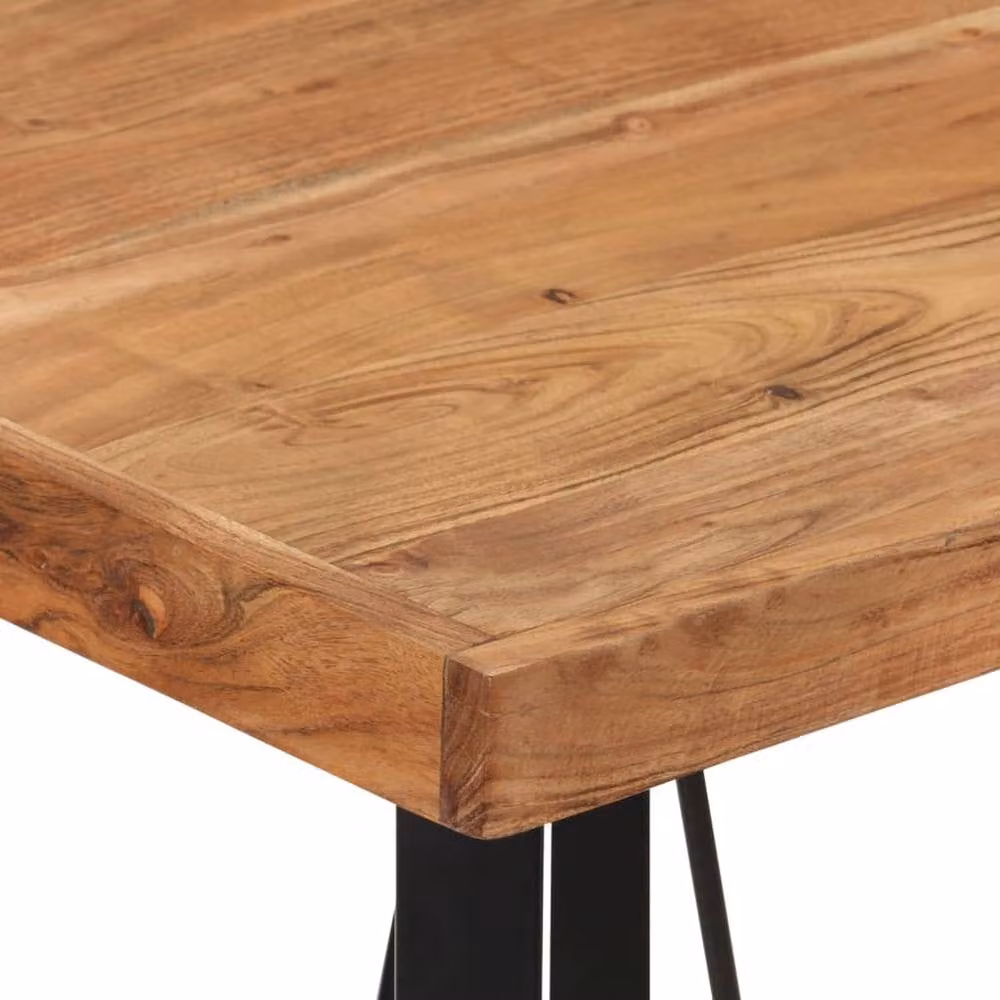 Berkfield Home Industrial Bar Table in Brown Acacia Wood and Metal, W/D/H: 55 x 55 x 107 cm – 4