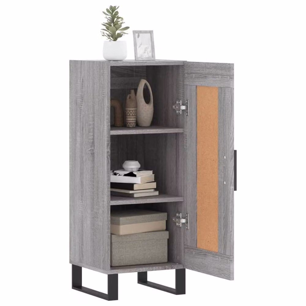 Berkfield Home Grey Sonoma Sideboard in Engineered Wood, W/D/H: 34.5 x 34 x 90 cm – 2