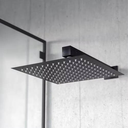 Nes Home Thermostatic Mixer Valve Shower Set with Hand Shower in Matt Black – 3