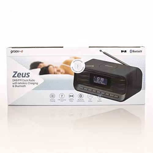 Groov-e Zeus DAB+ and FM Clock Radio with Bluetooth and 3.5 mm Jack, Black – 2